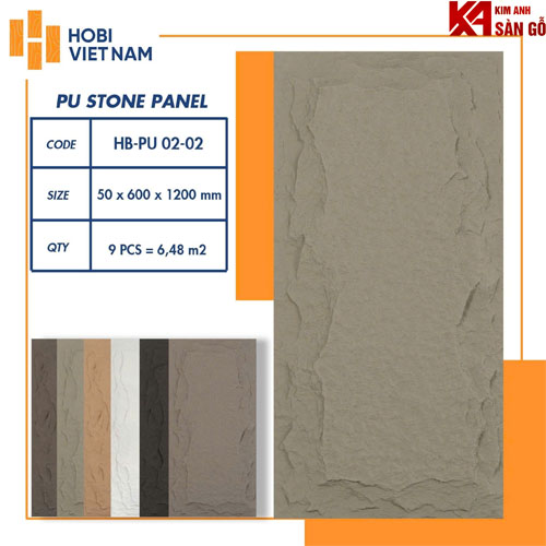 Tấm Ốp PU Giả Đá Hobi Wood HB-PU02-02